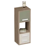 Cтеллаж сквозной книжный на 3 ниши с фасадом E803