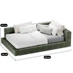 Кровать полутороспальная мягкая с ортопедической решеткой КВАДРО-М, 120х200