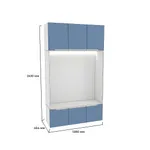 Шкаф с нишей и сидушкой с подсветкой L412.44