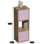 Cтеллаж сквозной книжный на 3 ниши с фасадом E803