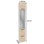 Шкаф завершающий с обувницей и зеркалом L250