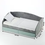 Кровать односпальная с ящиками P902N, 90x190