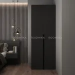 Шкаф двухдверный узкий, фрезерованные фасады в эмали LE210.44-1