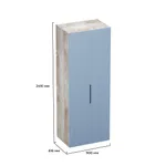 Шкаф 2 дверный, фрезерованные фасады в эмали LE210.60-4