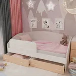 Кровать односпальная с ящиками и бортиком P902N, 90x190