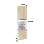 Шкаф напольный с подсветкой L225 L/R