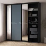 Шкаф-купе ХG240.60-1, профиль INTEGRO, фасад МДФ/зеркало серебро