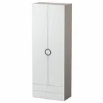 Шкаф 2 дверный с ящиками, фрезерованные фасады в эмали LE-211.44