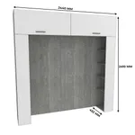 Ниша для кровати с секциями LG-407.44