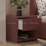 Тумба прикроватная мягкая, стекло прозрачное САНРАЙС 751