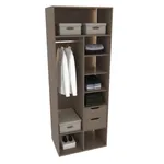 Шкаф для спальни с полками и штангой с подсветкой R210.60-4