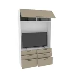 Секция с комодными ящиками и антресолью L411