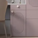 Cтол угловой равносторонний, фрезерованные фасады в эмали LE716