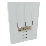 Шкаф четырехдверный для одежды с нишей A205