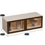 Антресоль с двумя откидными стеклянными дверями R312.45ST с подсветкой