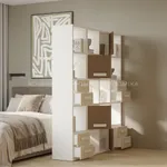 Стеллаж сквозной книжный на 10 ниш с ящиками с фасадами E810