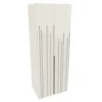 Шкаф 2 дверный, фрезерованные фасады в эмали LE210.60-3