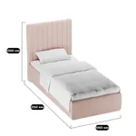 Кровать односпальная мягкая ASTI  с подъемным механизмом, 90x200