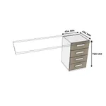 Тумба опора для стола с ящиками E706