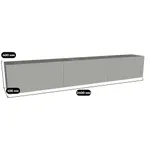 Антресоль с тремя откидными дверями R324.35