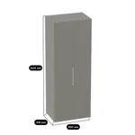 Шкаф 2 дверный, фрезерованные фасады в эмали LE210.60-3