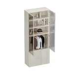 Шкаф двухдверный со стеклом в профиле с подсветкой LF212.4-90