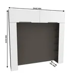 Ниша для кровати с секциями, фасады в эмали LE407.44