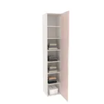 Шкаф однодверный со полками узкий, фасады в эмали арка LE220.44-4