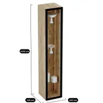 Шкаф со стеклянными фасадом полки стекло с подсветкой R220.1