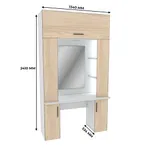 Стол туалетный с секцией и зеркалом с подсветкой  L404.44