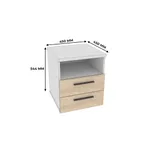 Тумба прикроватная 2 ящика L702
