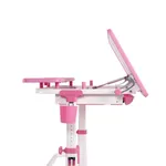 Комплект парта + стул трансформеры Lavoro Pink + лампа + подставка