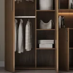 Шкаф двустворчатый с ящиками, фасады натуральный шпон L211.44