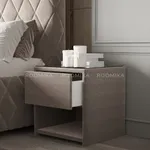 Тумба прикроватная мягкая, стекло прозрачное САНРАЙС 751