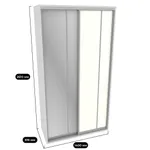 Шкаф-купе ХG146.60-2, профиль INTEGRO, фасад зеркало серебро/МДФ