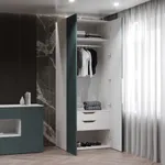 Шкаф 2 дверный, фрезерованные фасады в эмали LE210.60-3