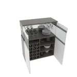 Винный шкаф, фасады в эмали LE-200