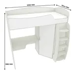 Кровать-чердак с рабочей зоной P906, 90x200