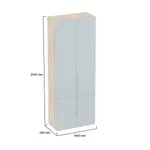 Шкаф книжный, фрезерованные фасады в эмали LE214