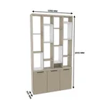 Стеллаж-тумба перегородка со вставками L239.130