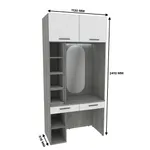 Столик туалетный с антресолью и стеллажом с подсветкой LG414.60