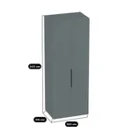 Шкаф 2 дверный, фрезерованные фасады в эмали LE210.60-1