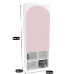 Шкаф двухдверный, фрезерованные фасады в эмали LE217.44-1