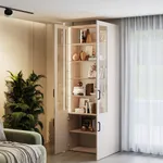 Шкаф книжный со стеклом L214S с подсветкой