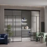 Раздвижная перегородка-купе из матового стекла для кухни GRACE 24