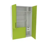 Шкаф двухдверный с фальш-стенкой и раздвижжными дверьми L205 L/R