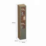 Шкаф однодверный книжный со стеклом LG222S с подсветкой