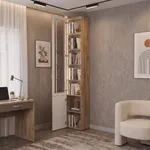 Шкаф книжный со стеклом LG241 с подсветкой