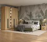 Шкаф двустворчатый, фасады натуральный ротанг L210.60-3