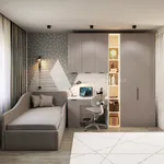 Шкаф двухдверный узкий с фрезерованными фасадами LE210.44-4